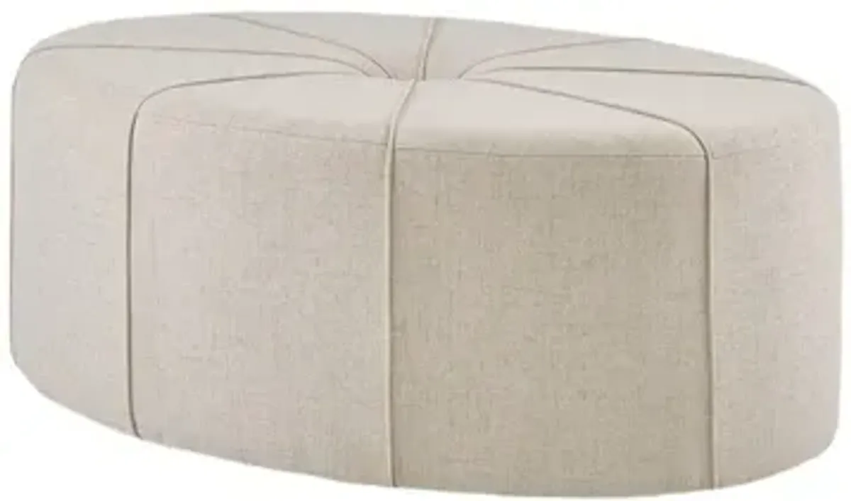 Ferris Cream Oval Ottoman