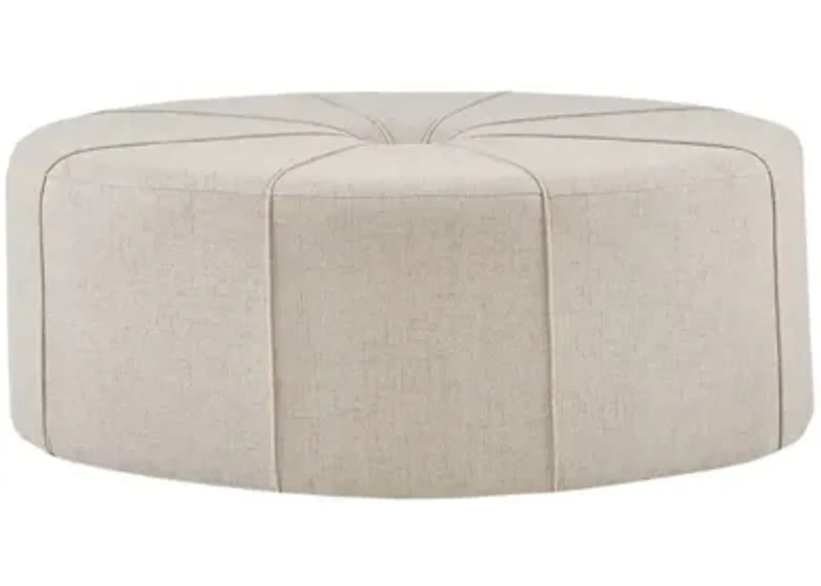 Ferris Cream Oval Ottoman