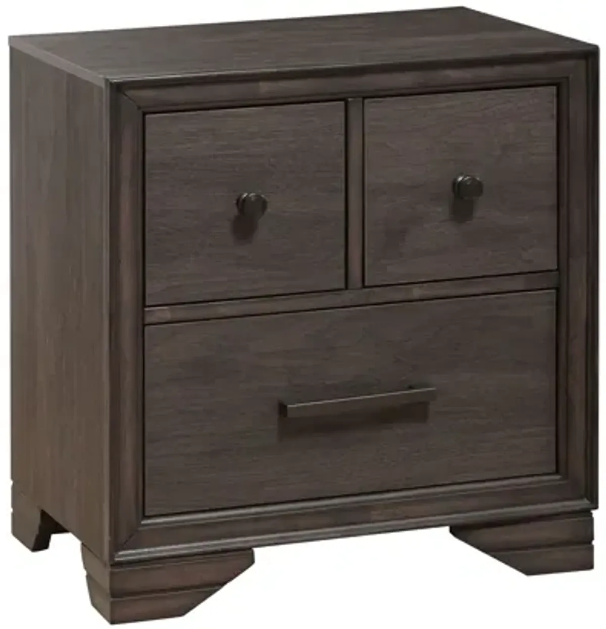 Youth Brown Nightstand with USB Port