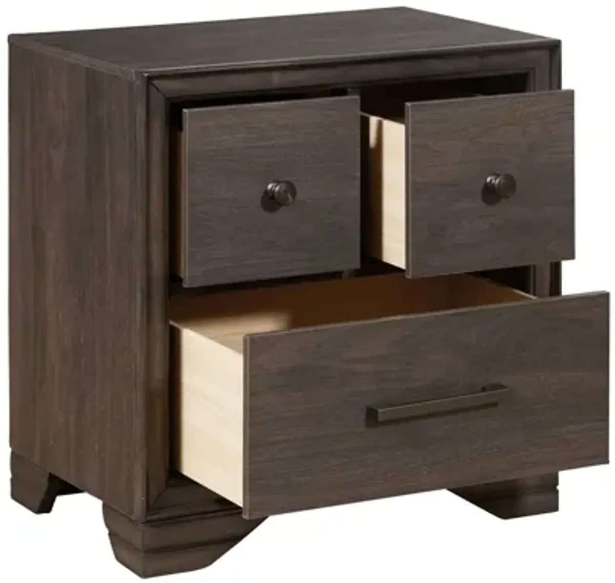 Youth Brown Nightstand with USB Port