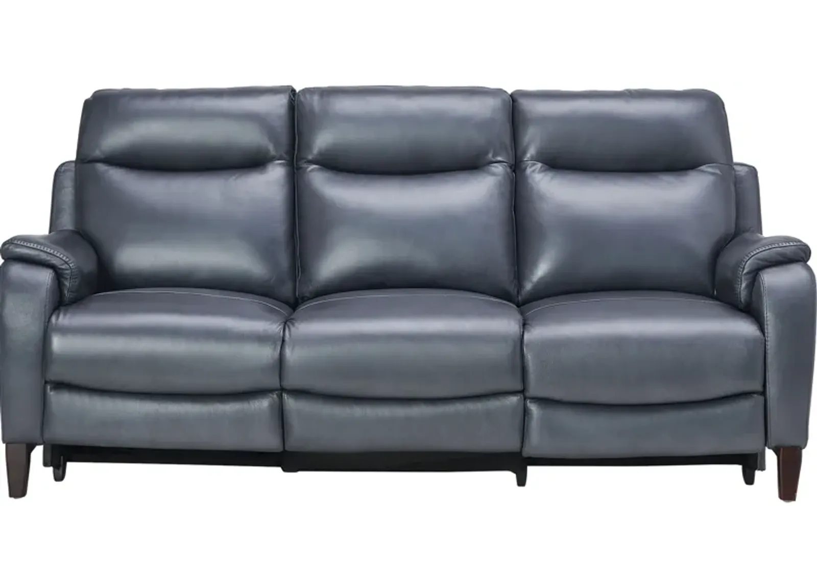 Marco Blue Dual Power Leather Reclining Sofa