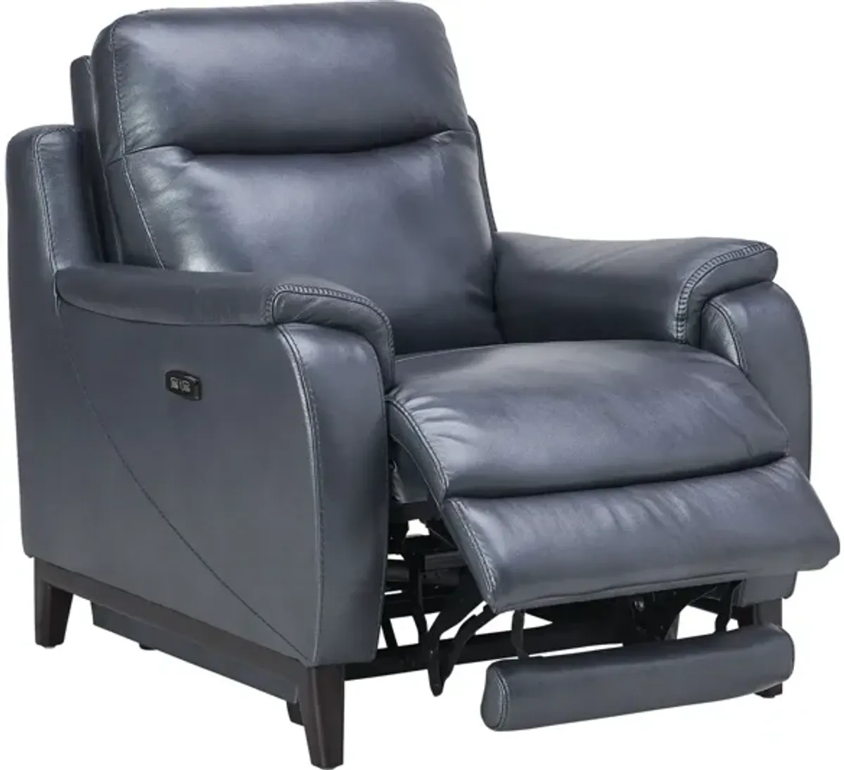 Marco Blue Dual Power Leather Recliner