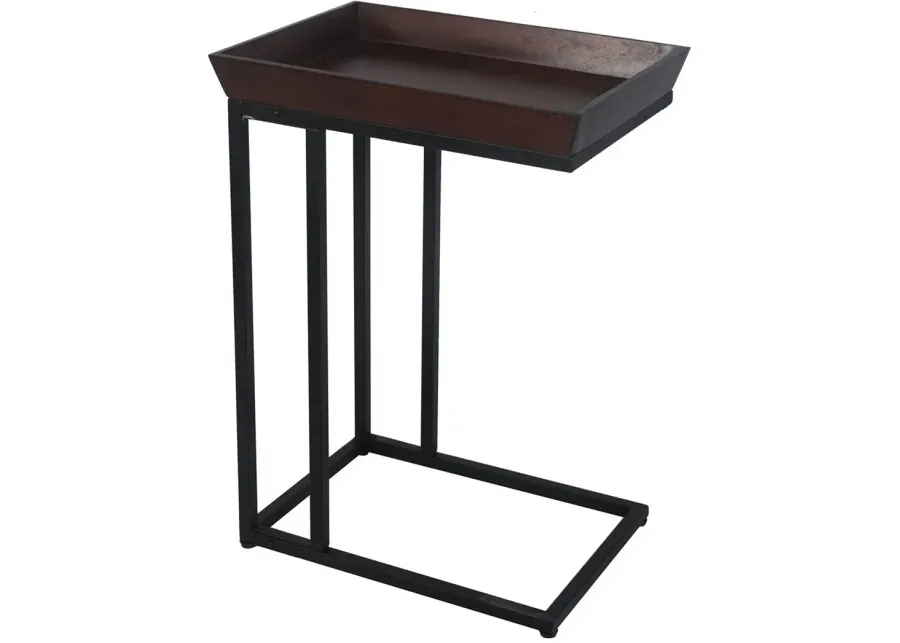 Metal C-Table with Tray