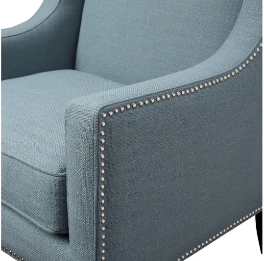 Barton Blue Wing Chair