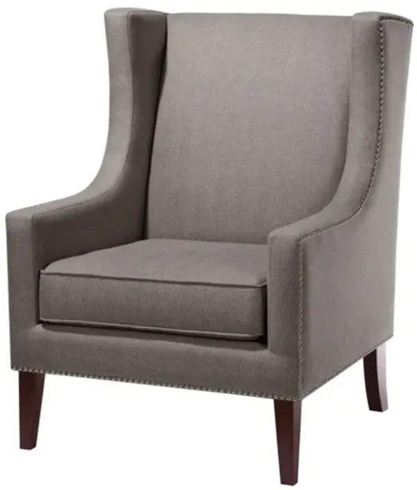 Barton Dark Grey Wing Chair