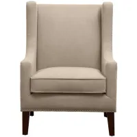Barton Linen Wing Chair