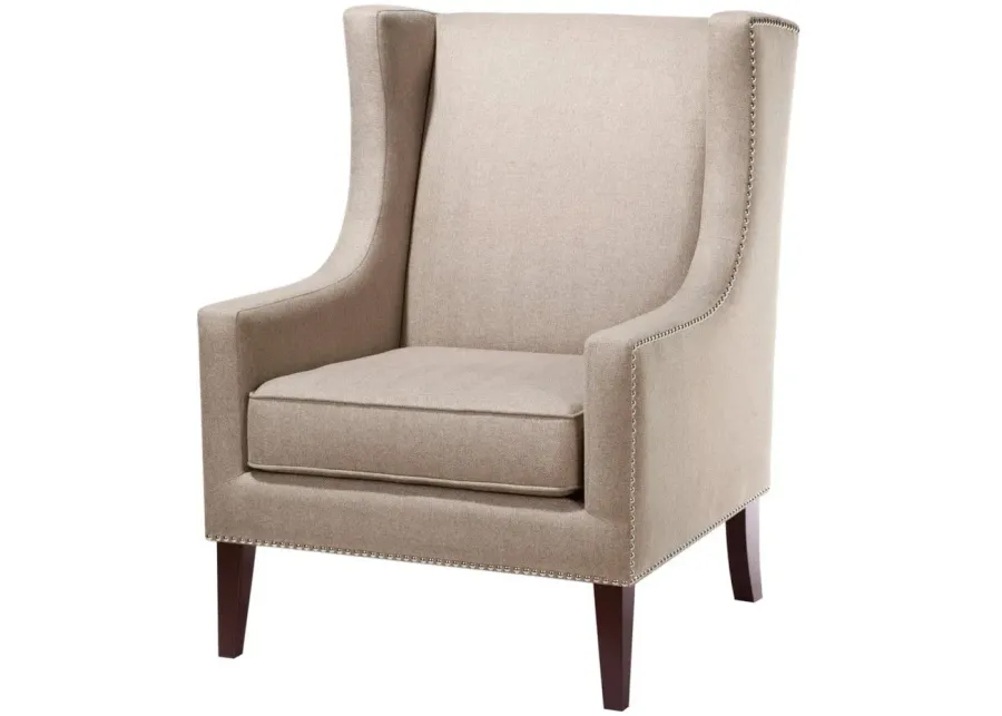 Barton Taupe Wing Chair