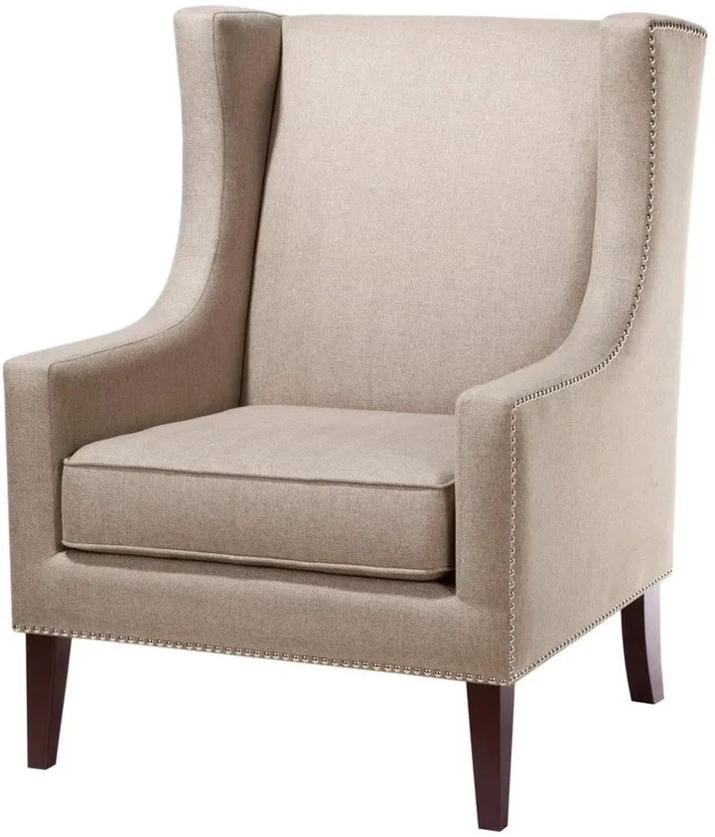 Barton Taupe Wing Chair