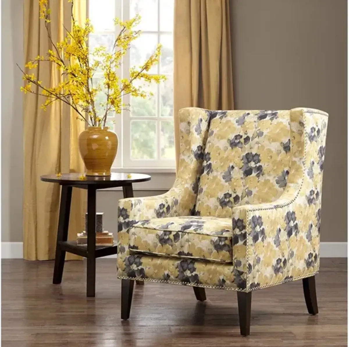 Barton Yellow Wing Chair