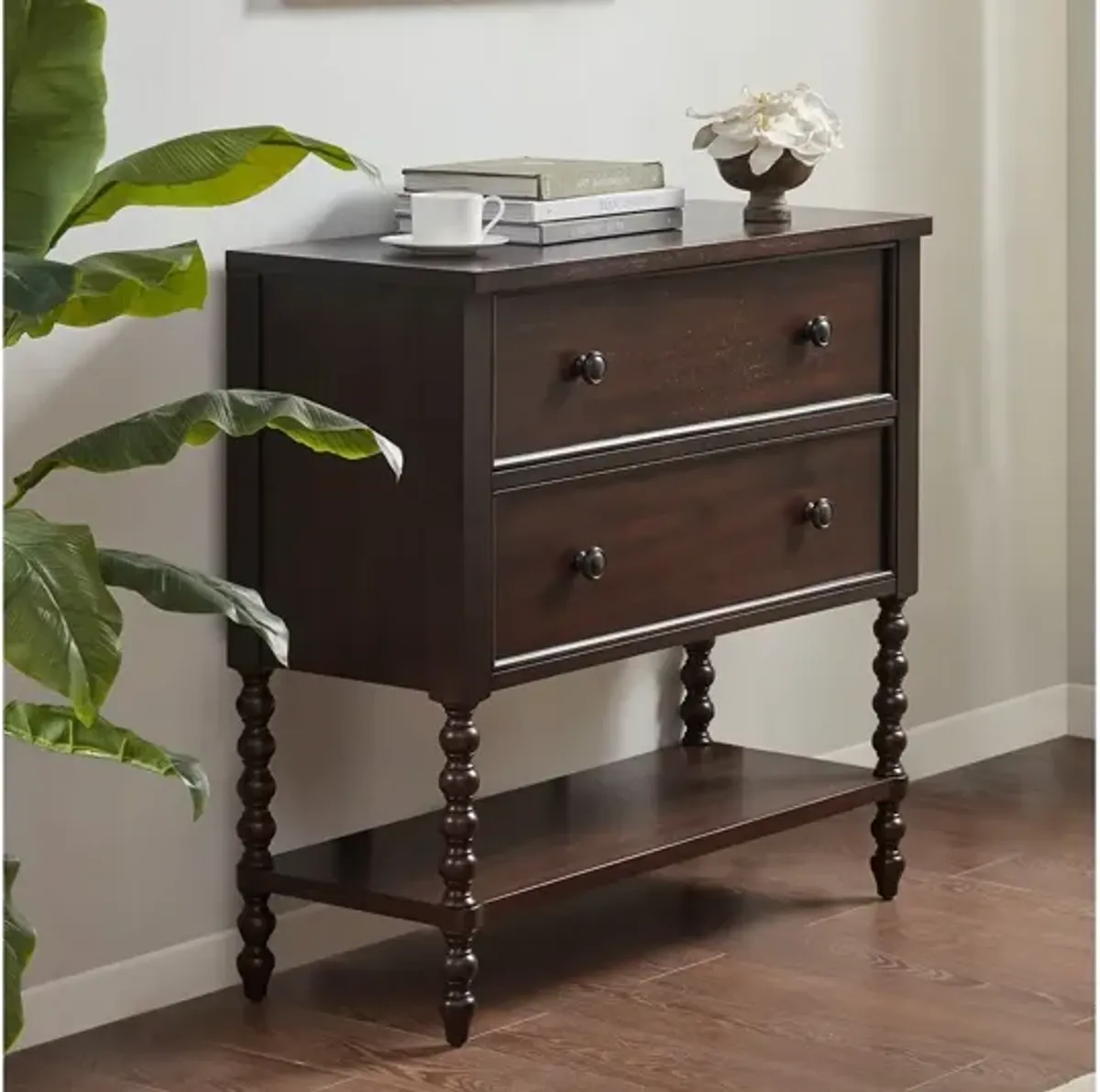 Beckett 2 Drawer Brown Accent Chest