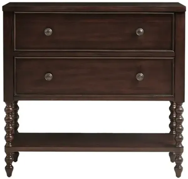Beckett 2 Drawer Brown Accent Chest