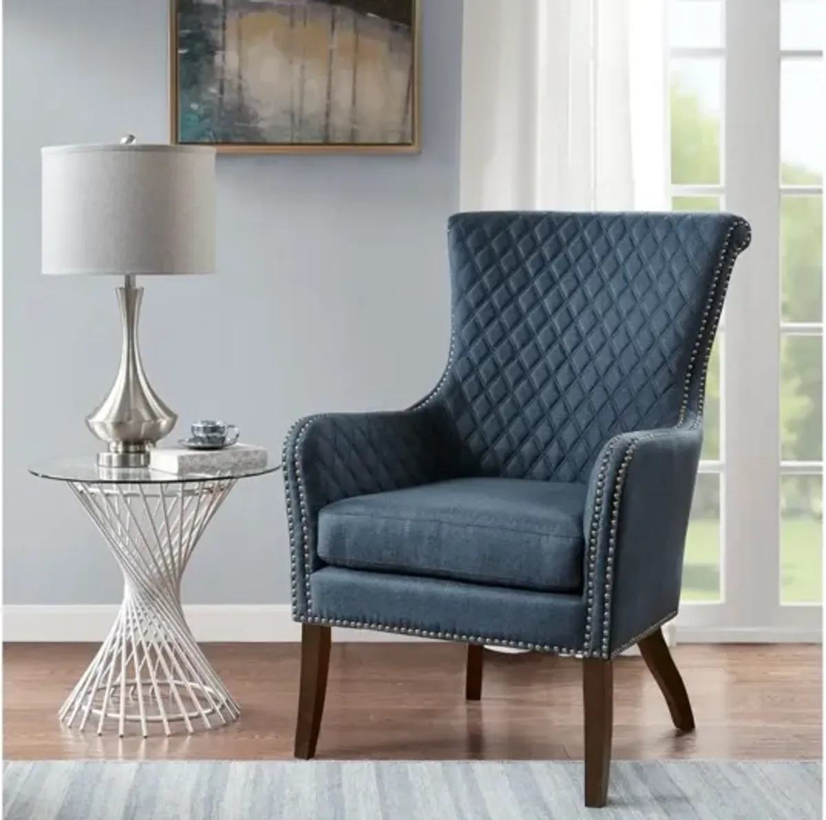 Heston Blue Accent Chair