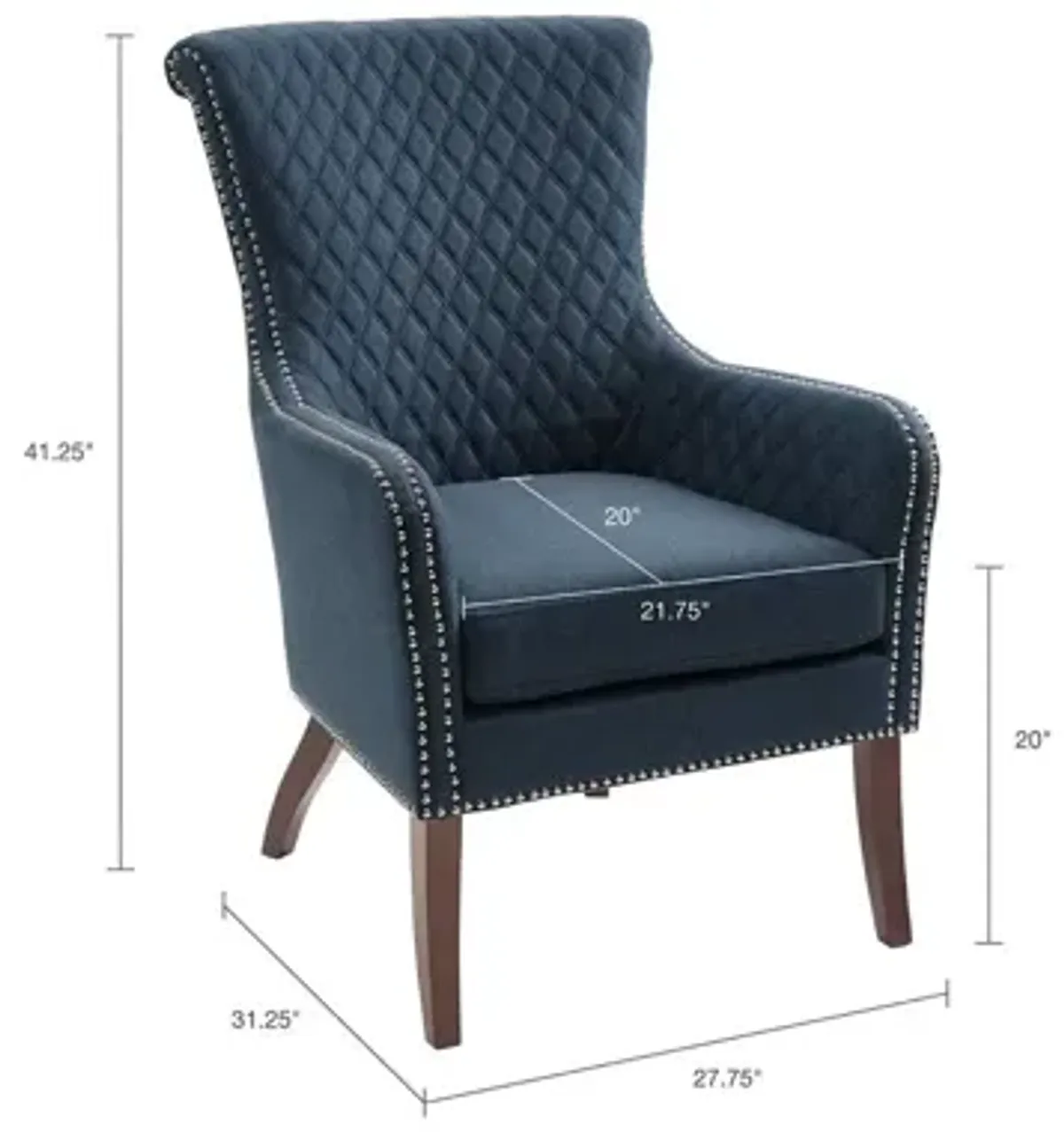 Heston Blue Accent Chair