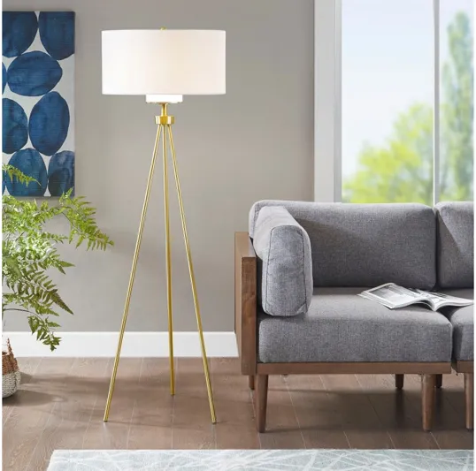 Pacific Gold Tripod Floor Lamp