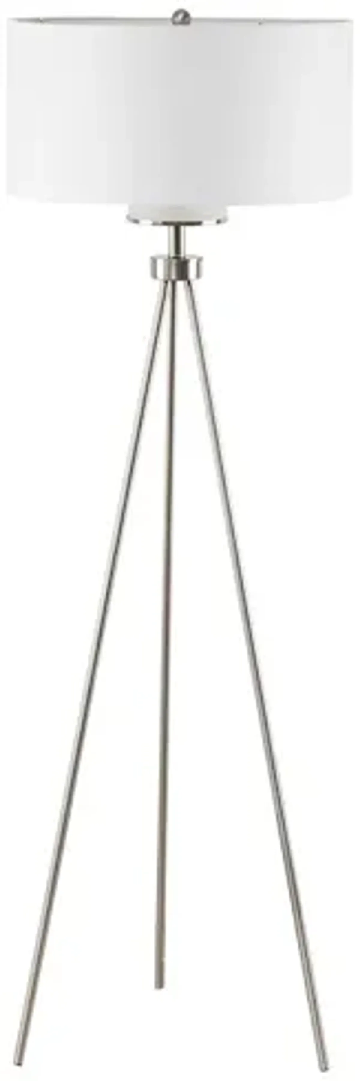 Pacific Silver Tripod Floor Lamp