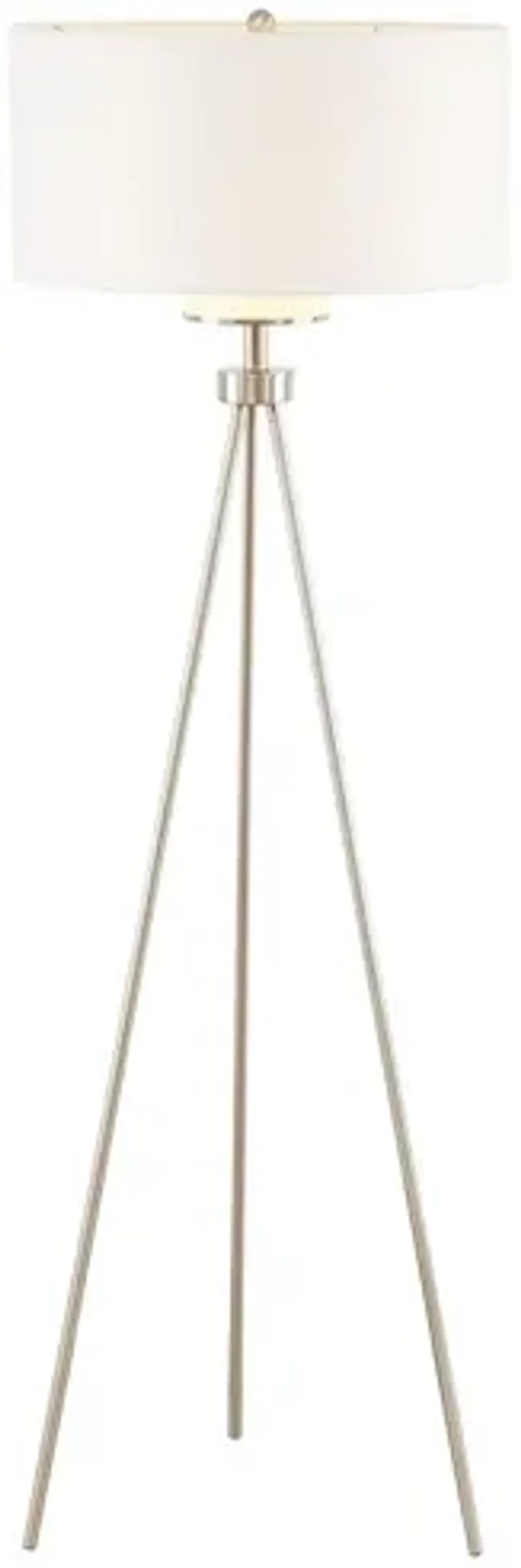 Pacific Silver Tripod Floor Lamp