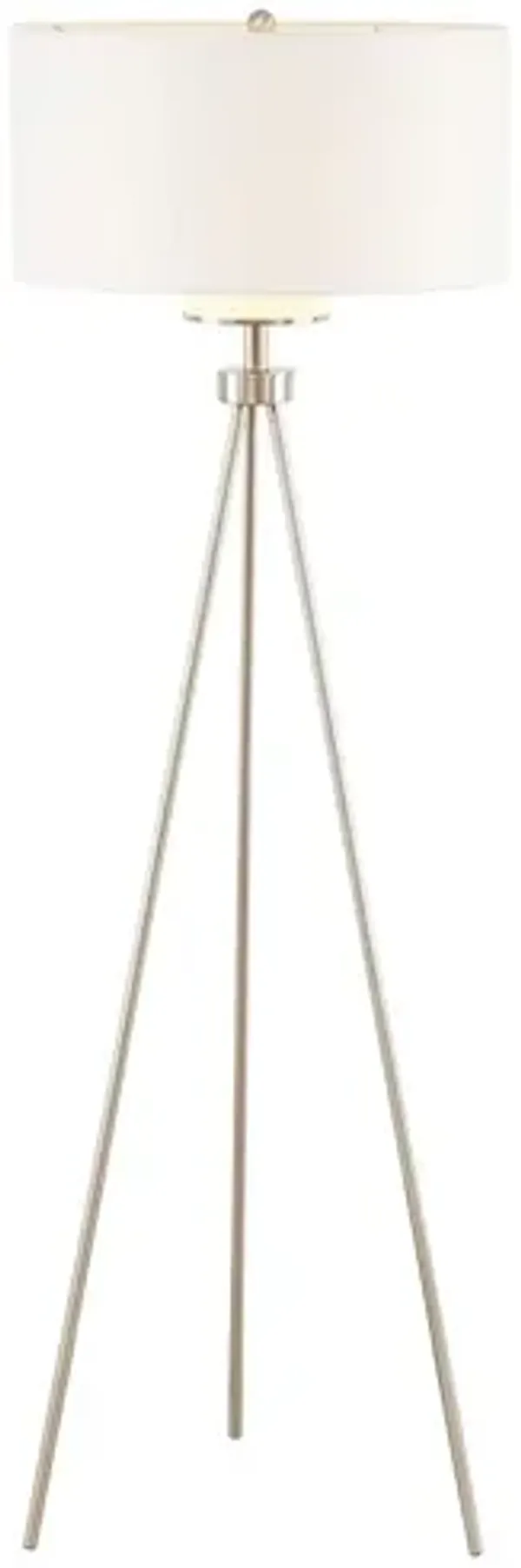 Pacific Silver Tripod Floor Lamp