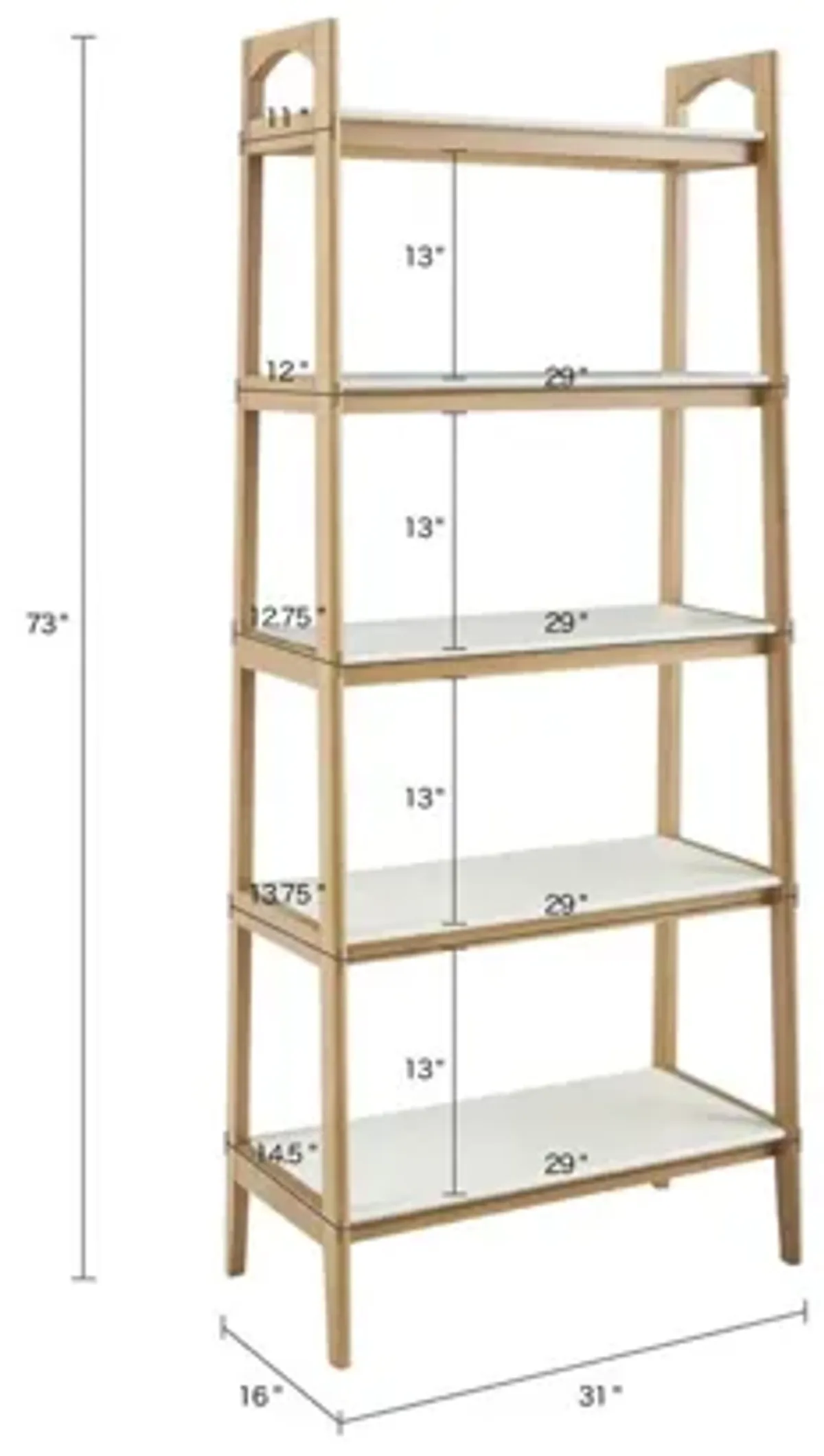 Parker Natural Bookcase