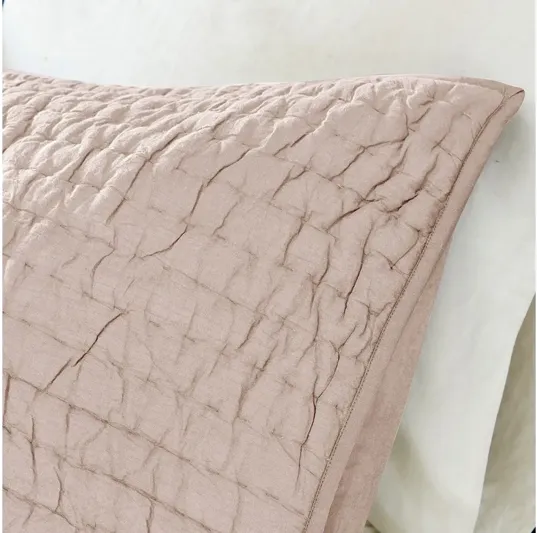 Serene Cotton Hand Quilted Blush King Coverlet Set