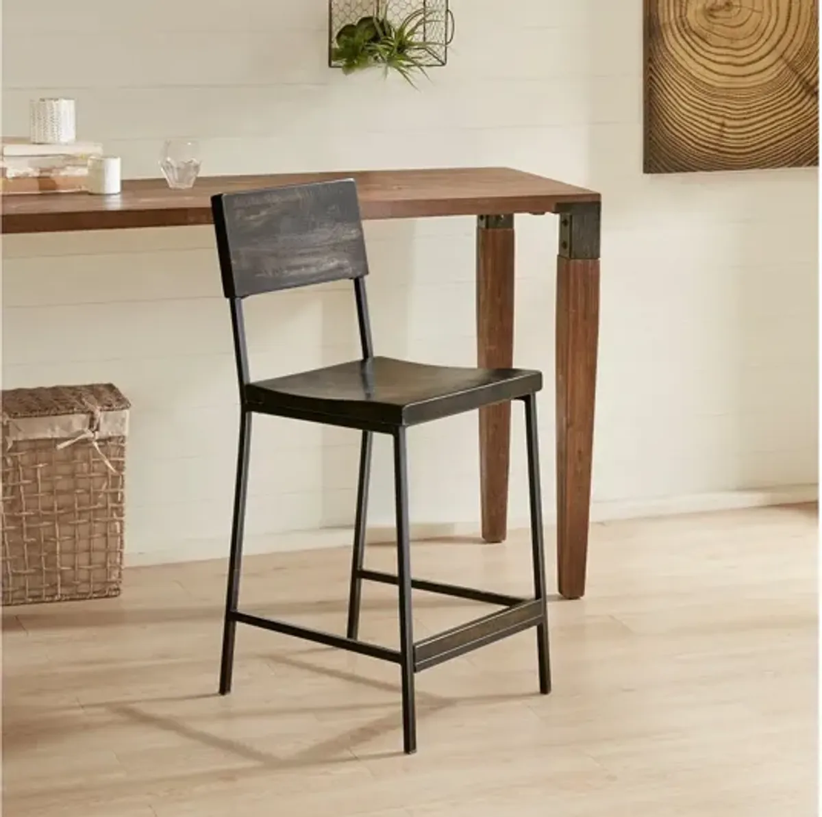 Tacoma 24" Black Counter Stool