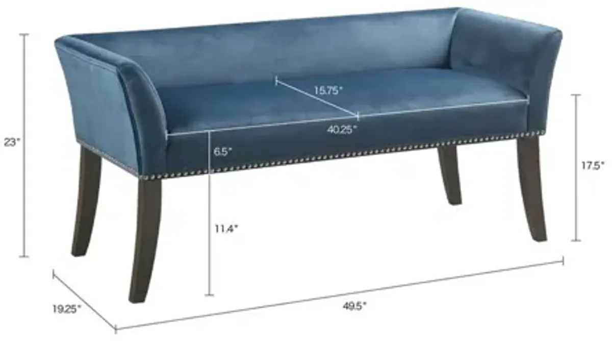 Welburn Blue Accent Bench