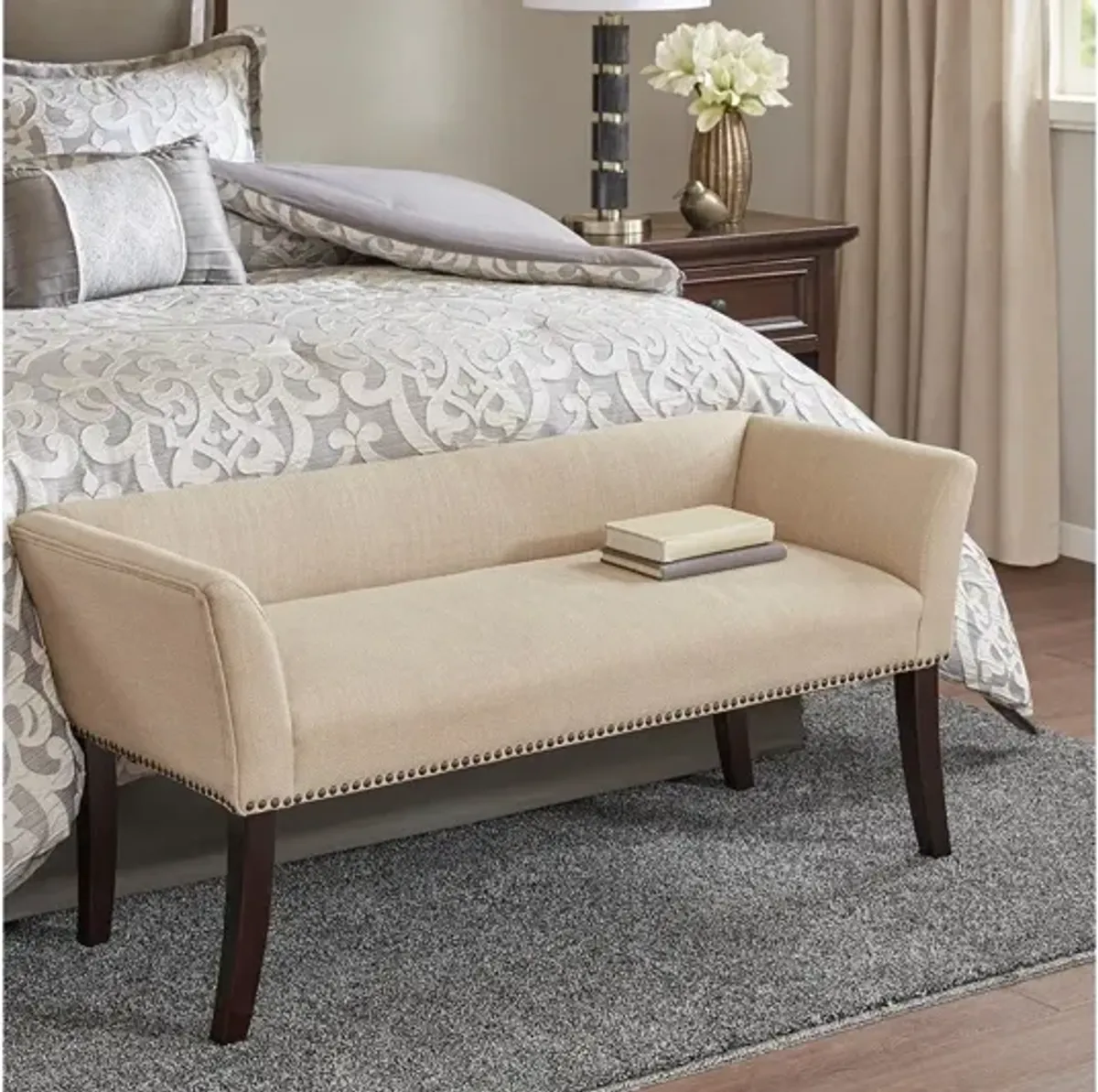 Welburn Cream Accent Bench