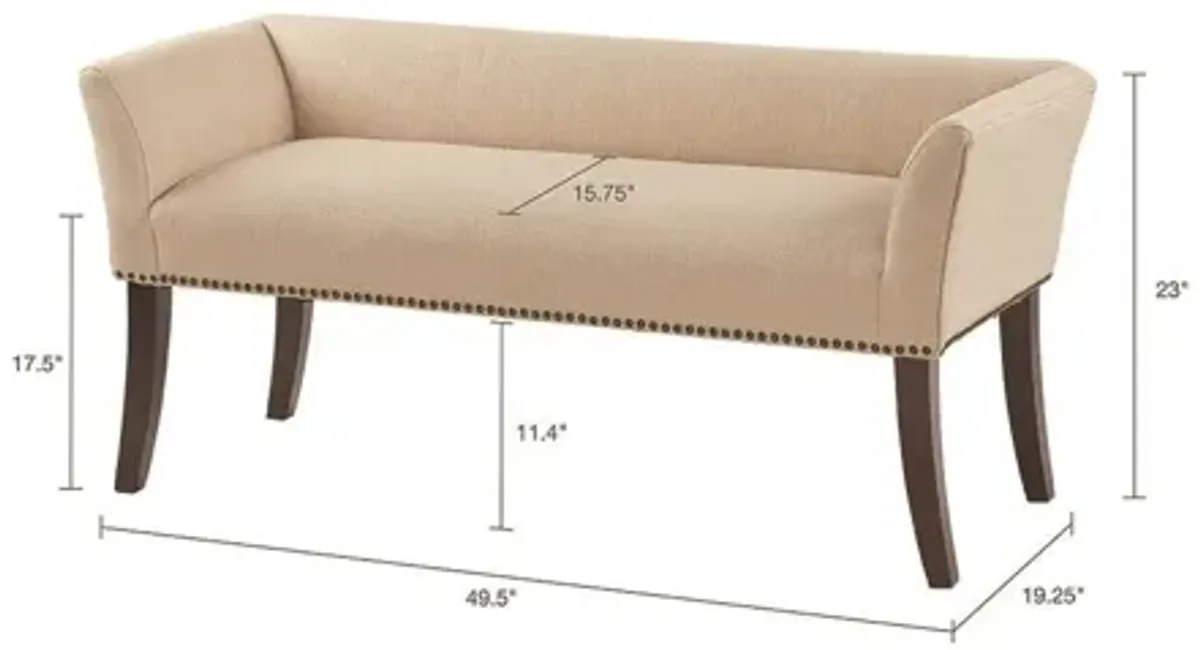 Welburn Cream Accent Bench