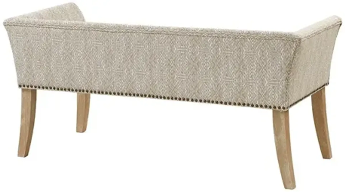 Welburn Taupe Accent Bench