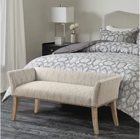 Welburn Taupe Accent Bench