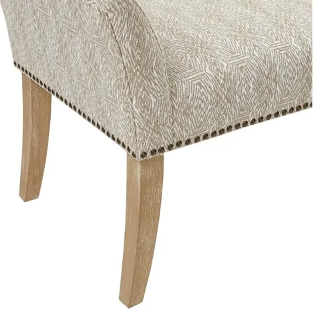 Welburn Taupe Accent Bench