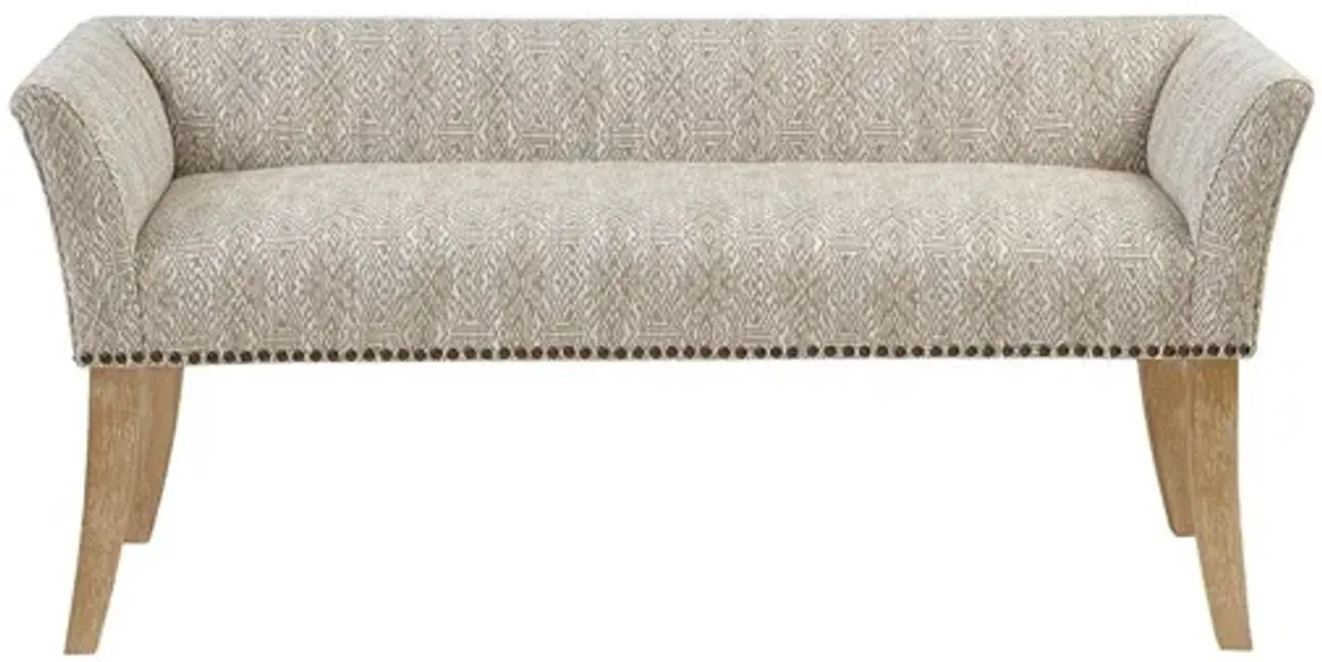 Welburn Taupe Accent Bench