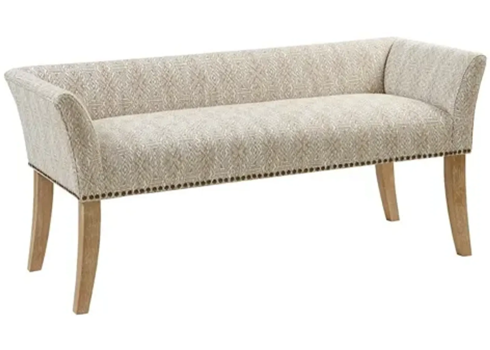 Welburn Taupe Accent Bench