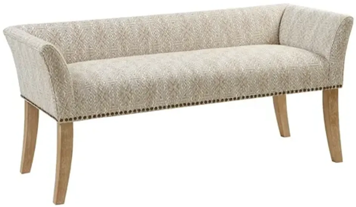 Welburn Taupe Accent Bench