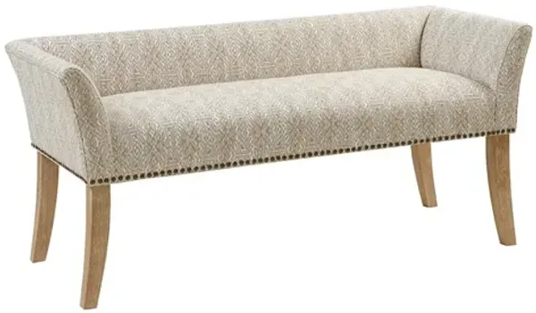 Welburn Taupe Accent Bench