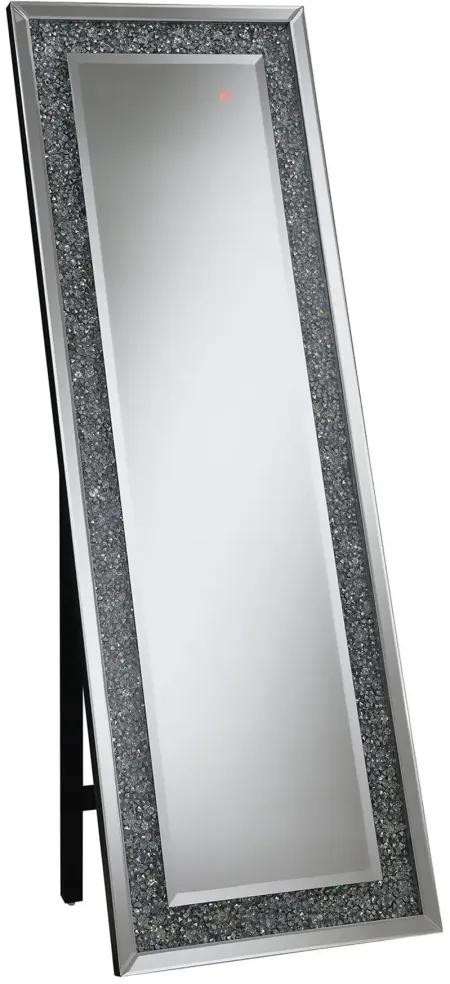 Bree Rectangular Standing Mirror with LED Lighting Silver