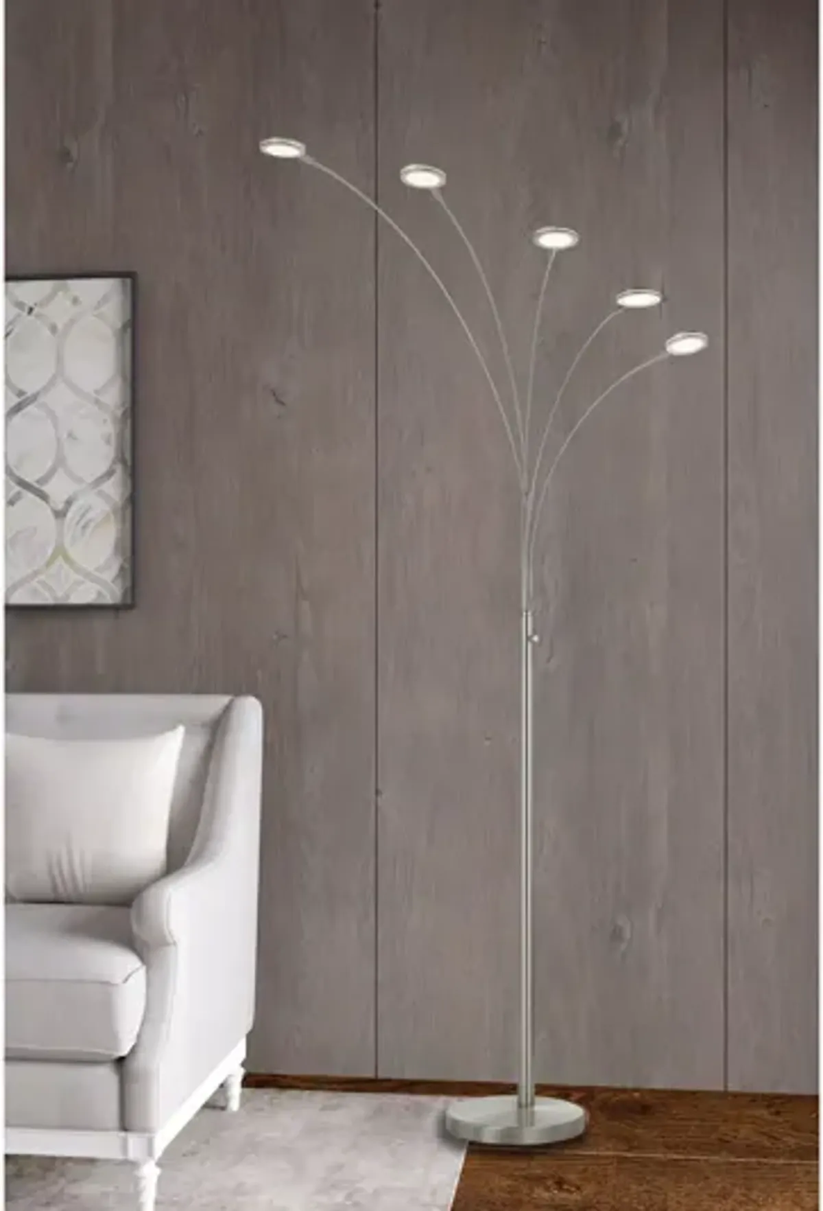 Metal Arc LED Floor Lamp