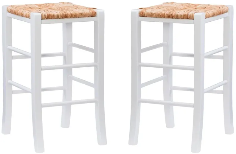 Venezia White Backless Counter Stool