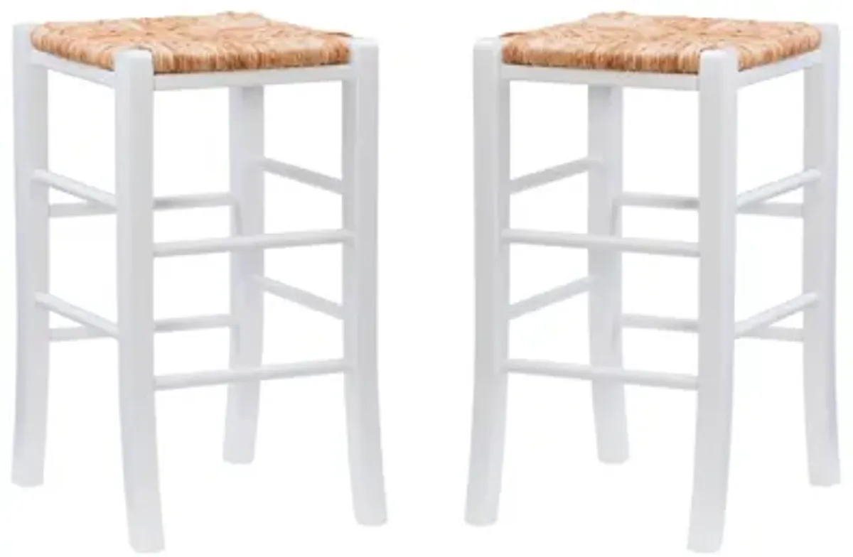 Venezia White Backless Counter Stool