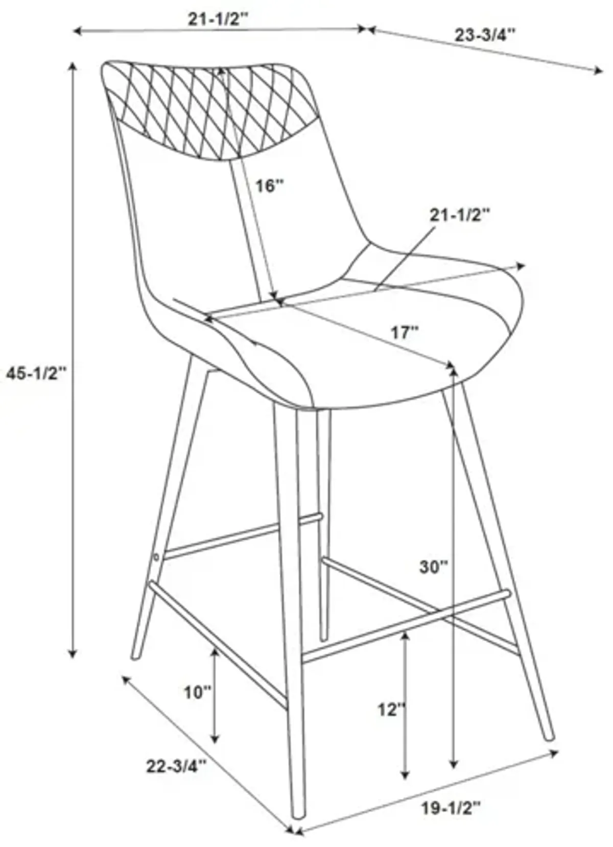 August Brown Bar Stool