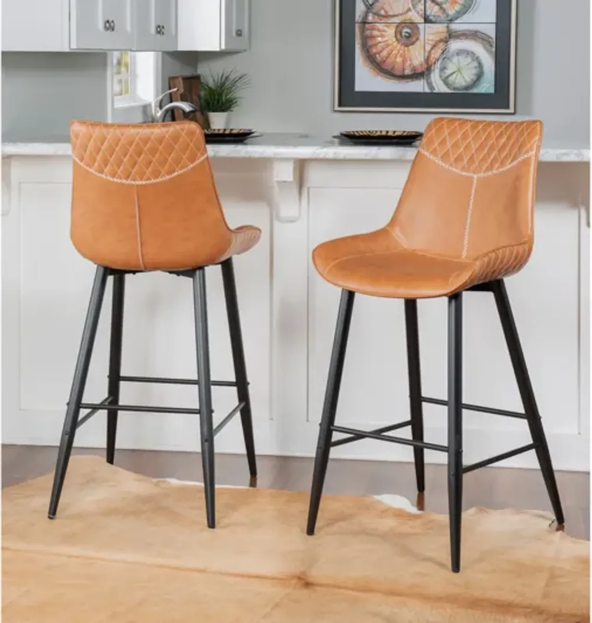 August Brown Bar Stool