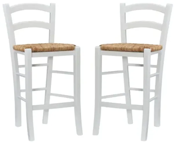 Venezia White Counter Stool, Set of 2