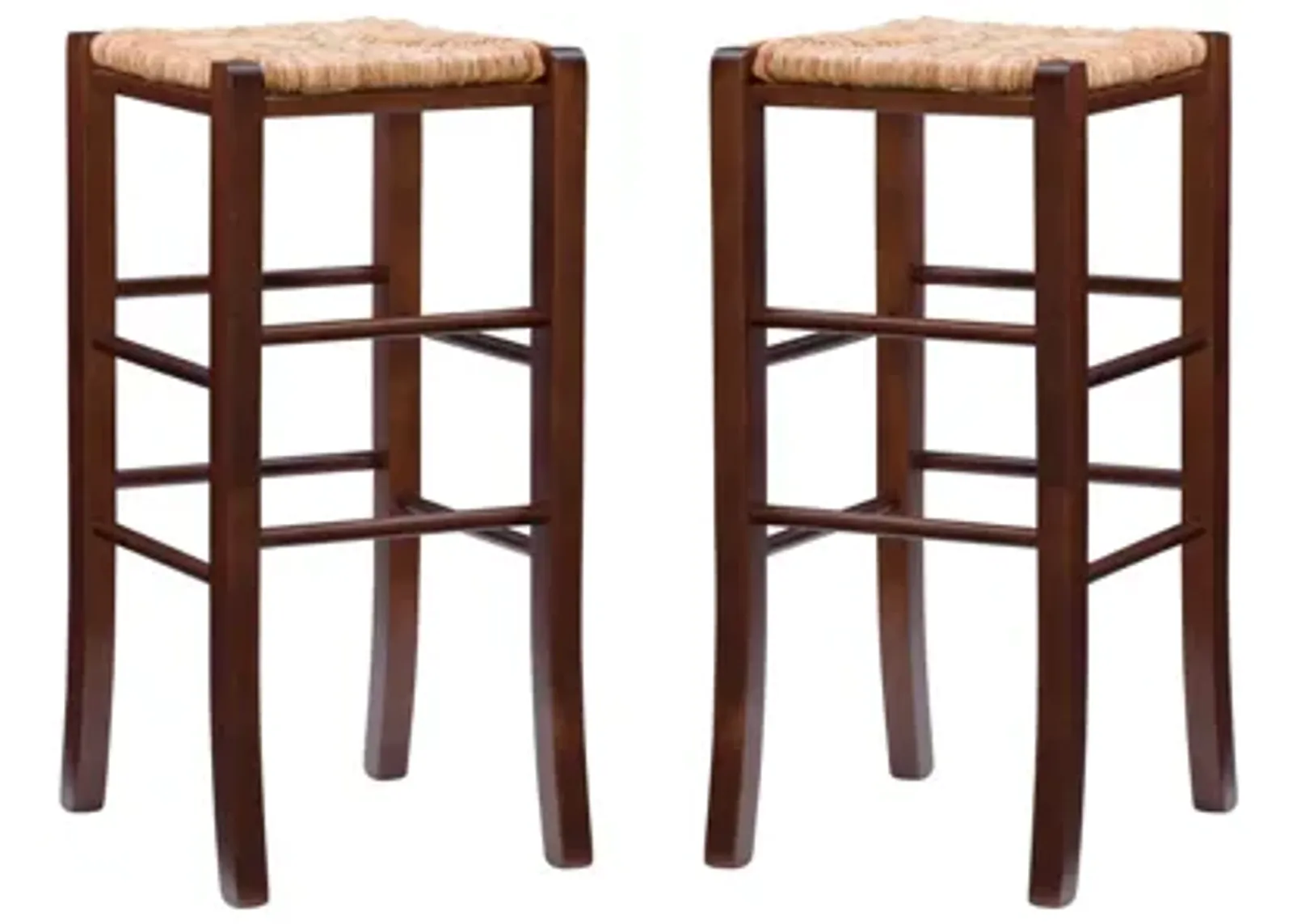 Venezia Dark Walnut Backless Bar Stool, Set of 2