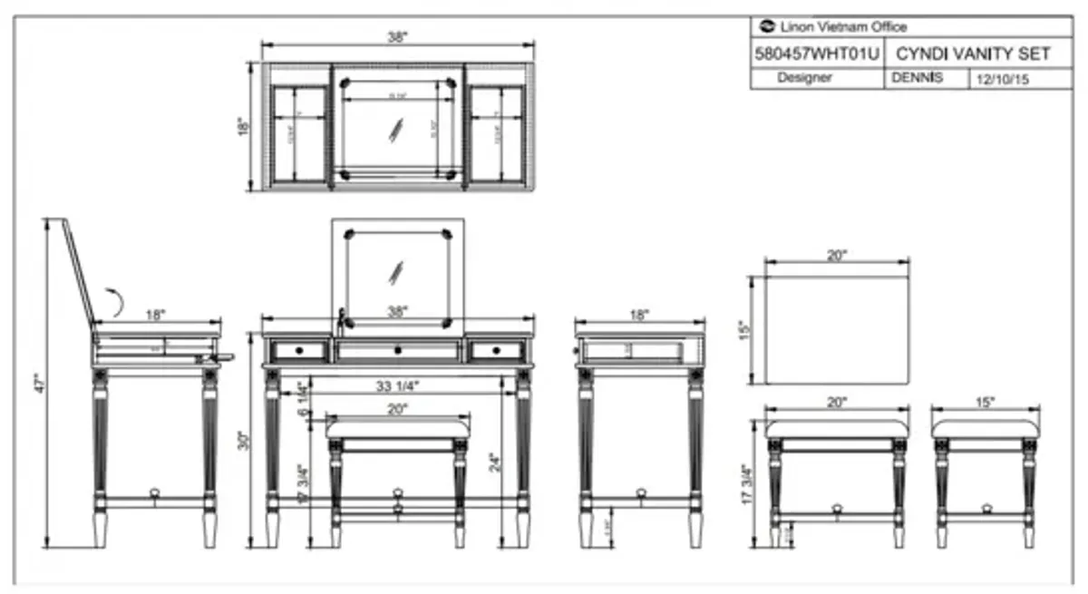 Cyndi Grey Wash Vanity