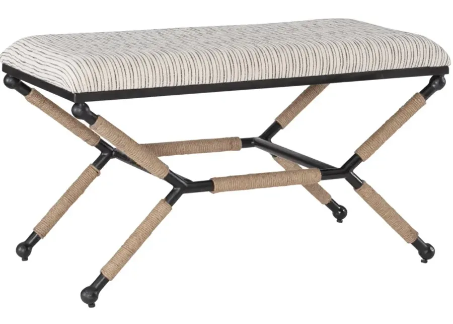 Campaign Striped Accent Bench