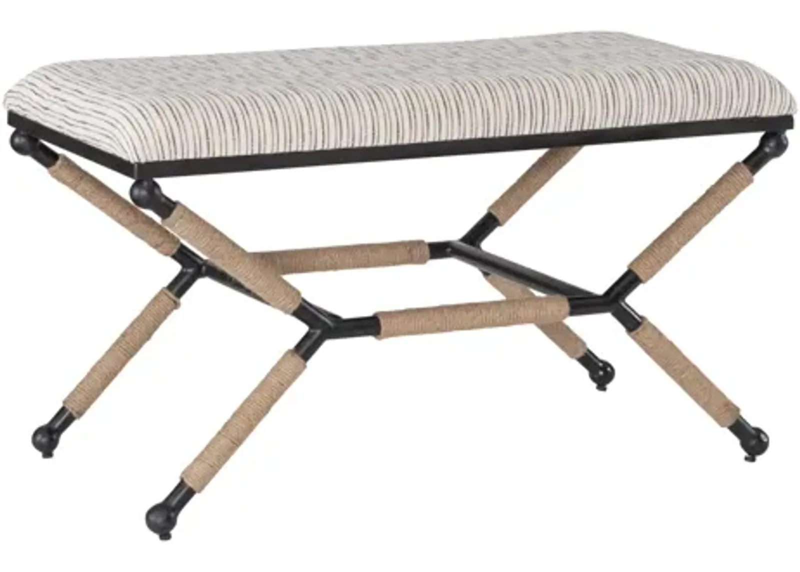 Campaign Striped Accent Bench