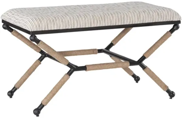Campaign Striped Accent Bench