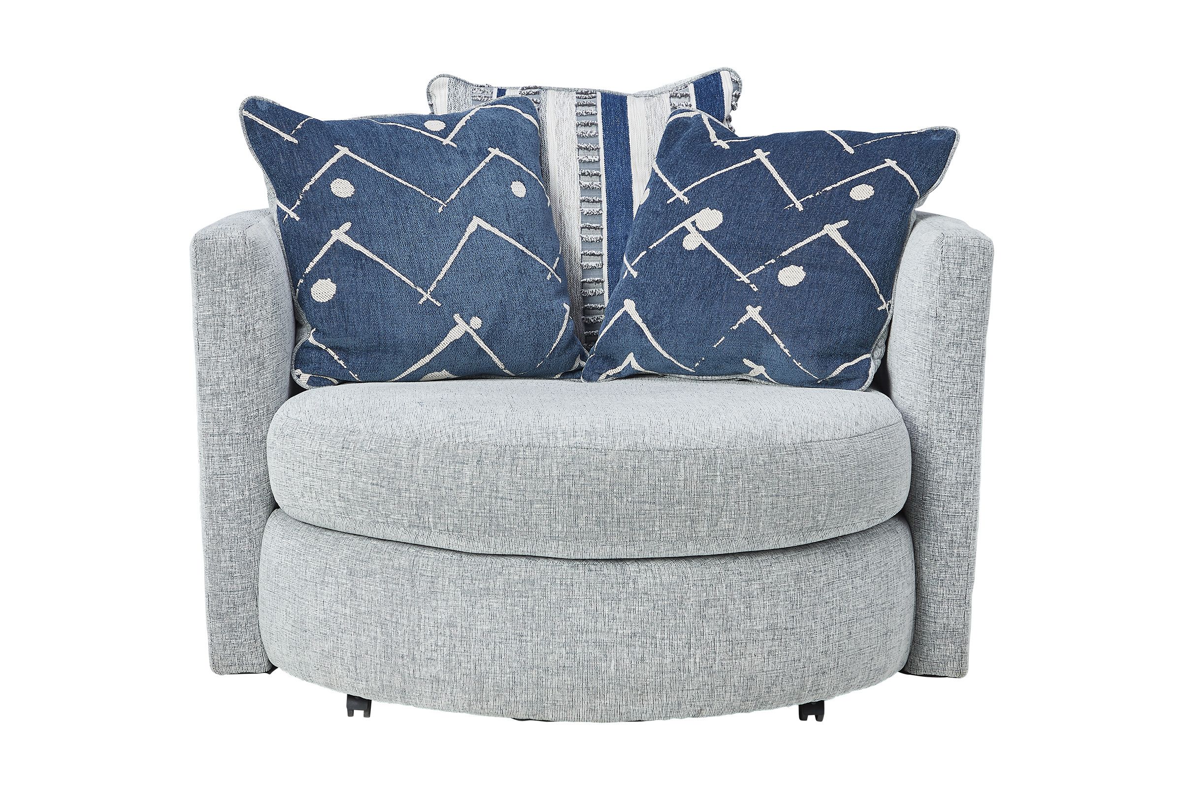 Aria Indigo Swivel Pod Chair