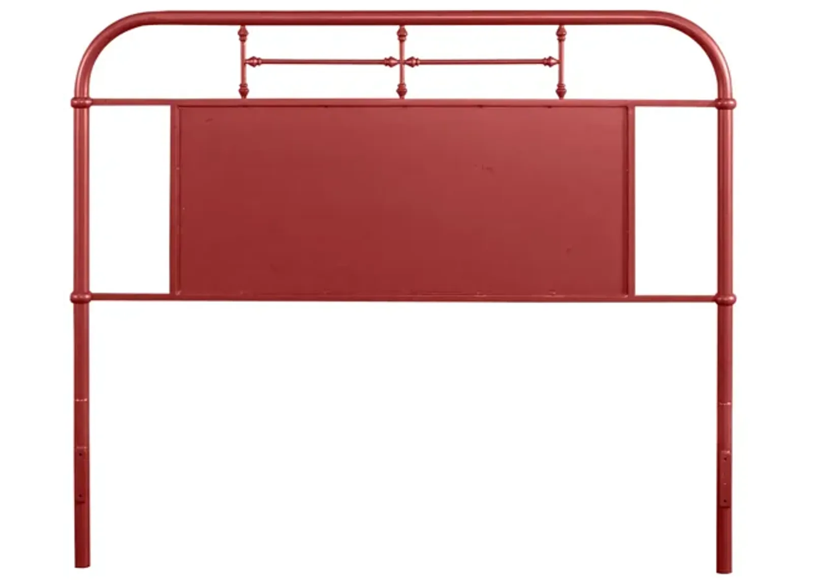 Vintage Full Red Metal Headboard