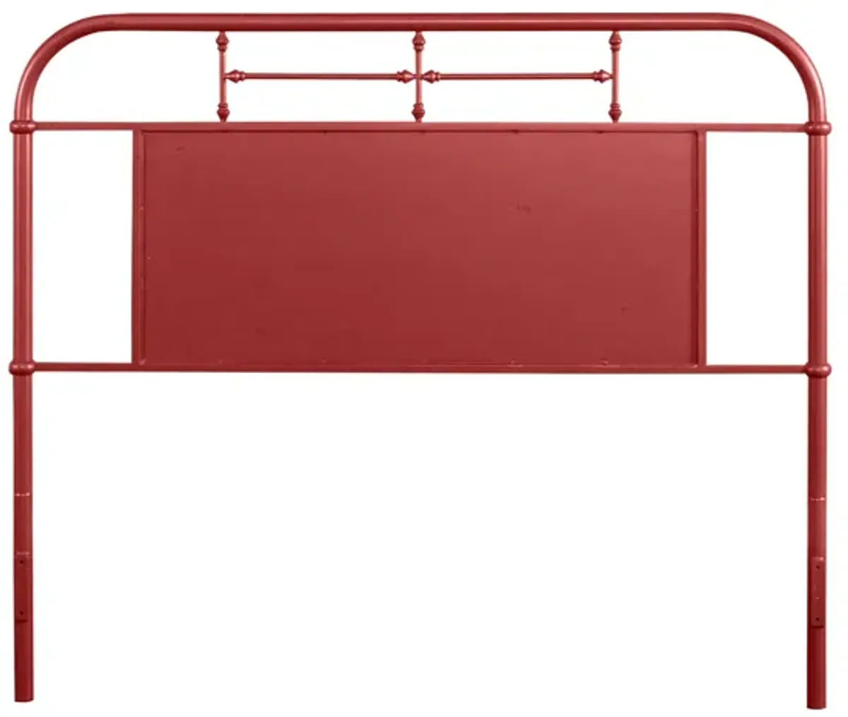 Vintage Full Red Metal Headboard