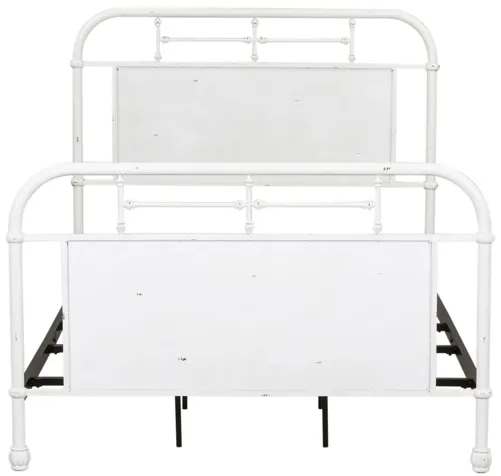 King Metal Headboard Vintage White